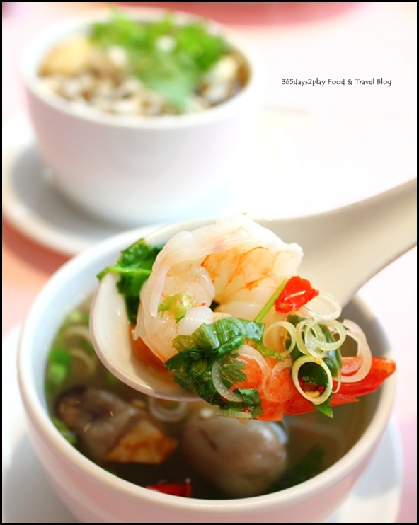 Thanying - Tom Yam Goong (Thai Spicy Prawn Soup with mushrooms) $10