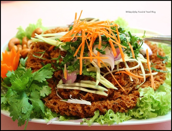 Thanying - Yam Pla Dook Foo (Deep-fried fluffy crisp catfish flake seasoned with lemon sauce) $22 (2)