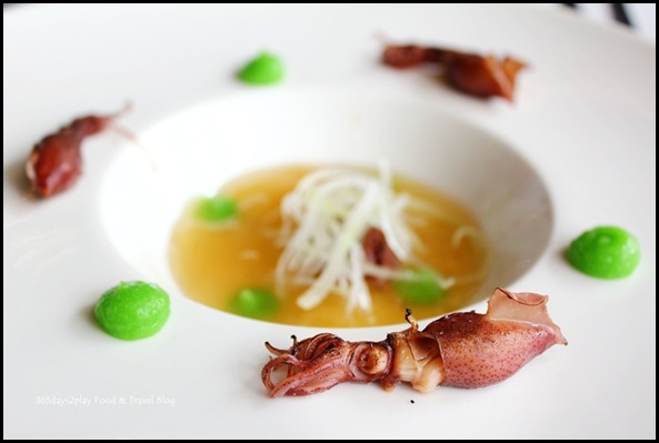 Wine Universe Oenotheque - Hotaru  with apple and celery iberico ham stock