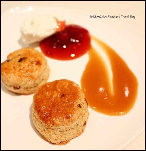 Scones with Cream, Jam and Caramel Sauce (2)