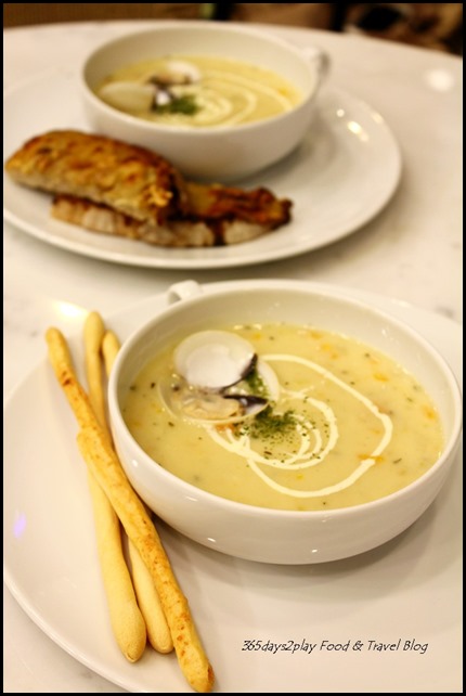 Bread Society - Clam Chowder $6.90 with Grissini or $7.90 with Blue Cheese Toast