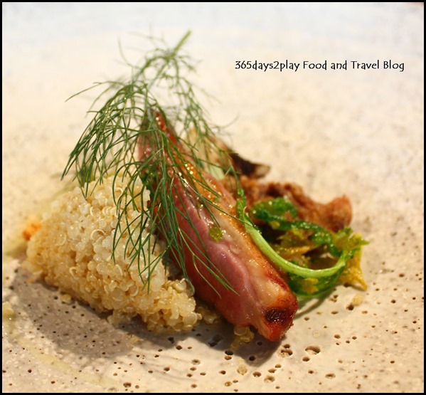 Tippling Club Pigeon, celery, quinoa, goats curd by Chef Ryan Clift (2)