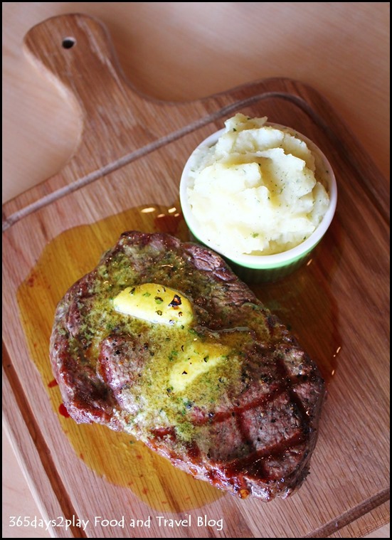 Rokeby Cafe Bistro - 500 g grilled Aussie Ribeye Steak with special home-made compound butter (mixed herb or curry butter) (30)