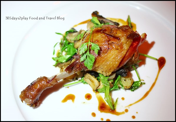 Absinthe Restaurant Francais - Canard (French Duck Leg Confit, Sarladaise Potatoes, Mushrooms, Madiran Wine Sauce; $42  )