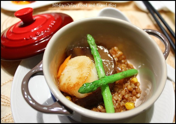 Crystal Jade Golden Palace - Braised Sea Cucumer and Scallop with Barley in Special Sauce $38 (1)