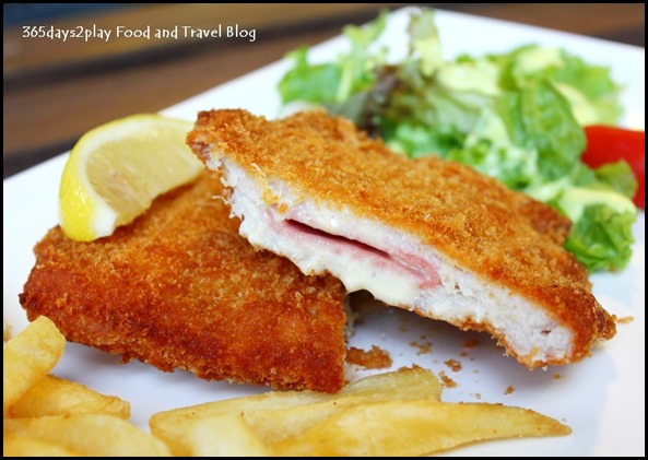 To-gather Cafe - Pork Cordon Bleu  -  $10.9 (Pork Loin Stuffed with Ham & Cheese, and served with fries & seasonal Vegetables) (2)