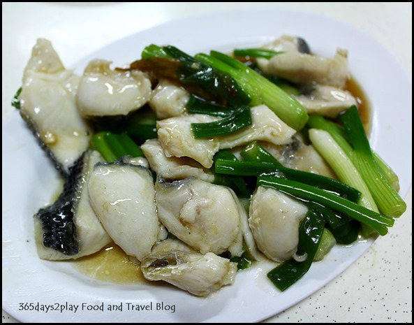 Two Chefs Eating Place - Sliced fish with ginger and spring onions $8