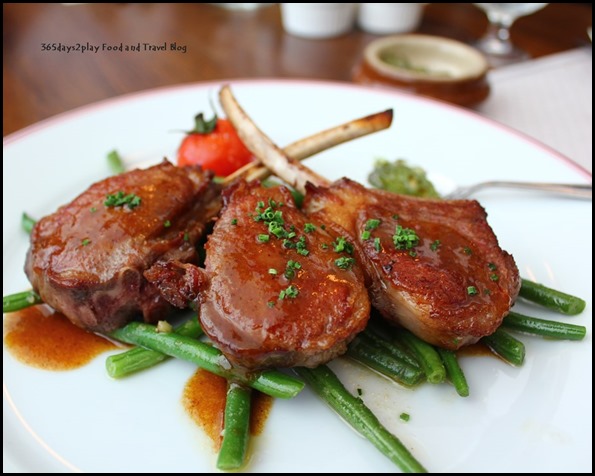 Balzac Brasserie - Roasted Rack of NZ lamb, Provencale Style served with French Beans $38 (4)