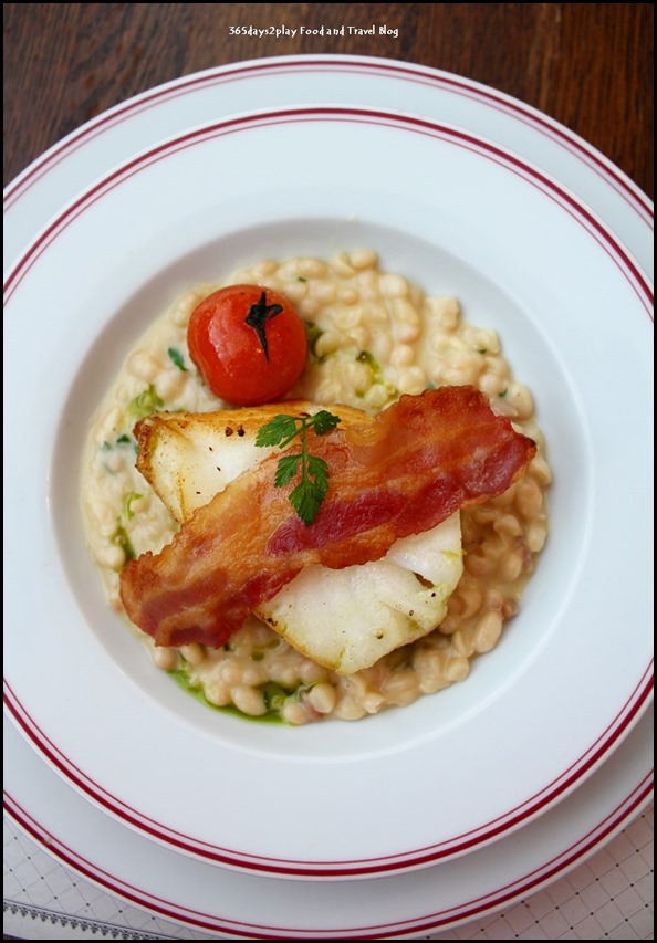 Balzac Brasserie - Slow Cooked Black Cod with Ragout of White Beans and French Bacon $28 (2)