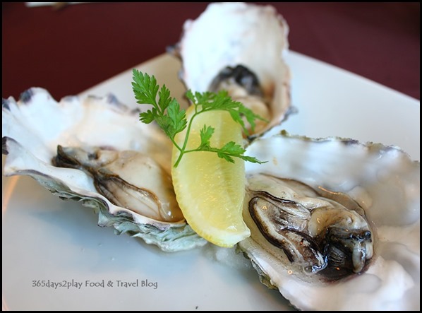 Arossa - Oysters with Champagne Vinegar, Lemon 1pc $8, 6 pc $42 (2)