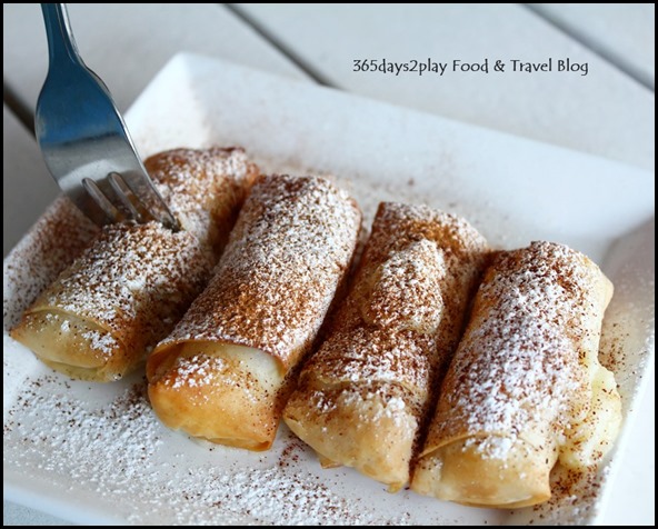 Blu Kouzina - Bougatsa - Hot filo pastry filled with semolina cream filling and topped $13 (1)