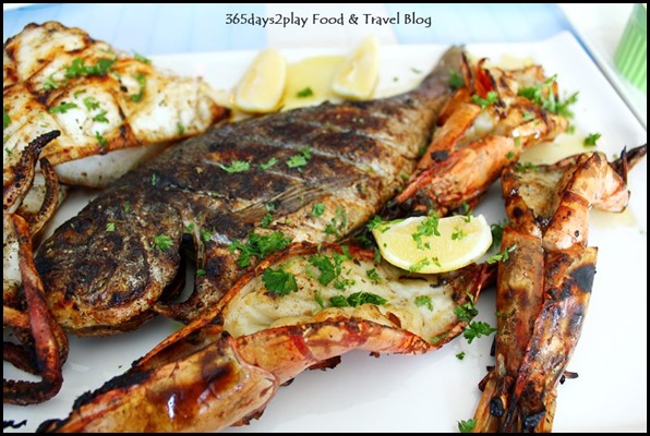 Blu Kouzina - Seafood Platter - Grilled Squid, Jumbo Prawns, Sea Bream 400g - $103 (4)