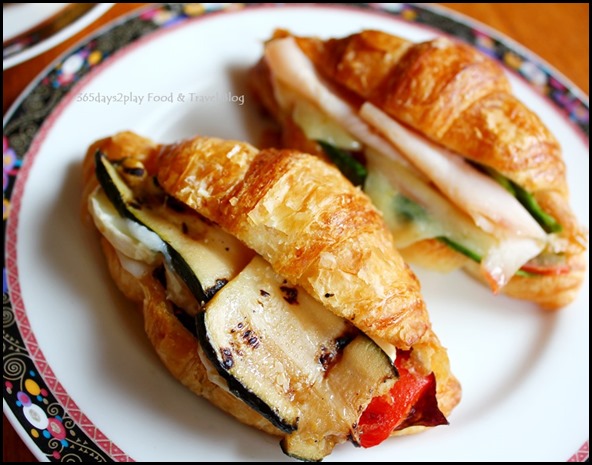 Conrad Singapore - Turkey Ham and Cheddar Cheese Croissant and Grilled Vegetables Croissant $4.50 nett each