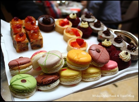 Fullerton Hotel Afternoon Tea Macarons and Cakes tray (2)