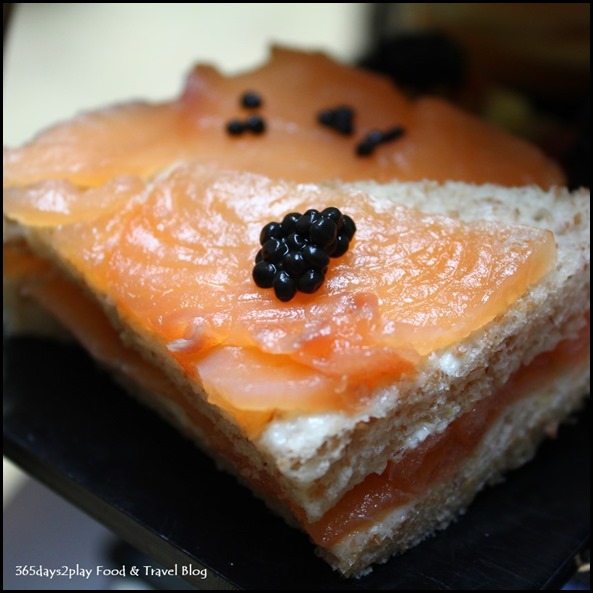 Fullerton Hotel Afternoon Tea Smoked Salmon and caviar sandwiches (2)