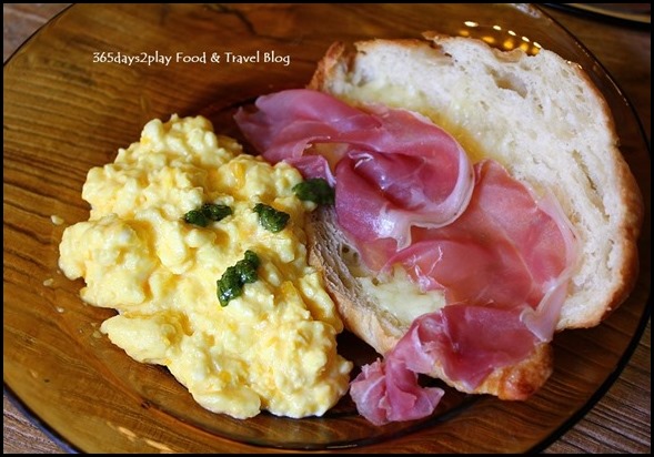 My Awesome Cafe - Scrambled Eggs, Parma Ham and Cheese Croissant $9.50 (3)