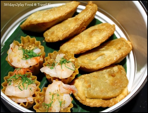 Pan Pacific Peranakan Afternoon Tea Set  - Kuay Pie Tee with Sweet Turnip and Prawn and Crispy Homemade Curry Puff