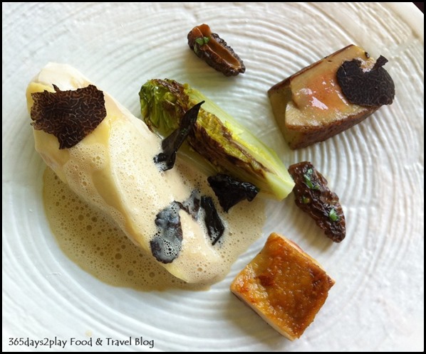 Corner House - Free-Range Chicken with Surf & Turf Sauce, foie gras, romaine lettuce, Manjimup black truffle, morel