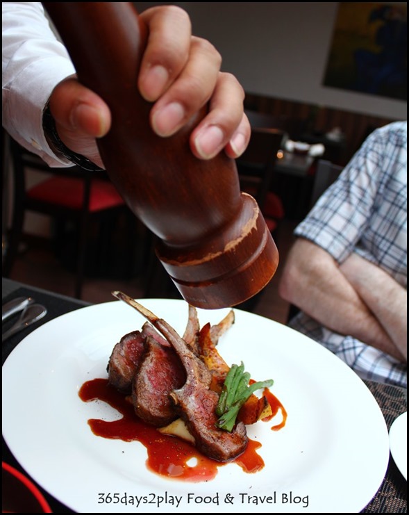 Burlamacco - Roasted Lamb Rack with Herbed Pumpkin in Red Wine Sauce $42 (2)