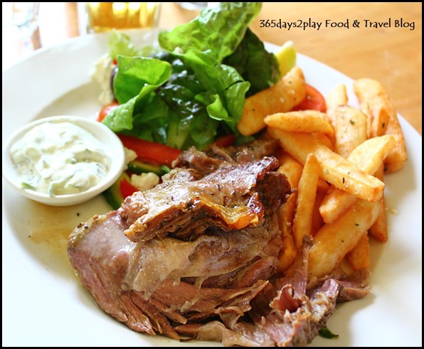 Mavises' Kitchen - 3 Hr Slow Cooked Greek Style Lamb w Rosemary chips, organic greek salad, Persian Feta & Tzaziki $29 (1)