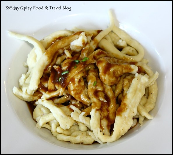 Stuttgart Blackforest Cafe - Homemade Swabian Pasta with Gravy (Spatzle) $5