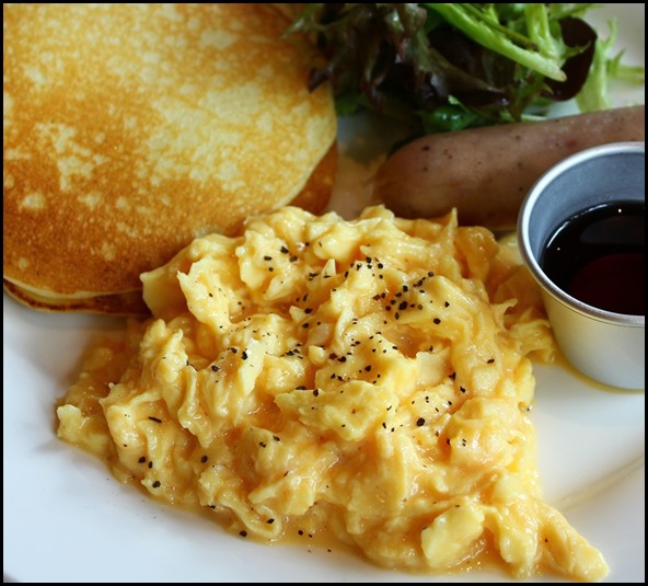 Refuel Cafe - Refuel Pancake with bratwurst sausage and scrambled eggs $9.90 (5)