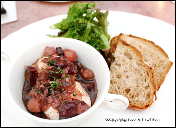 Antoinette - L’oeufs en Meurette (Poached egg with Red Wine Sauce) $17.50  (2)