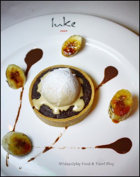 Salt Grill New Year's Eve Menu - Chocolate tart, praline ice-cream, brulee banana (1)