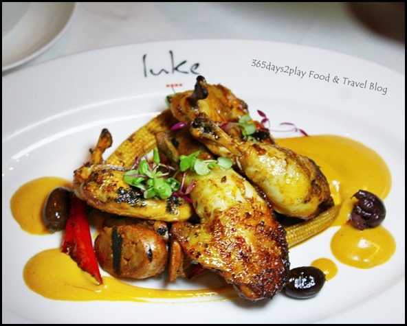 Salt Grill New Year's Eve Menu - Portugese baby chicken, grilled corn, chorizo, chilli, olives (1)