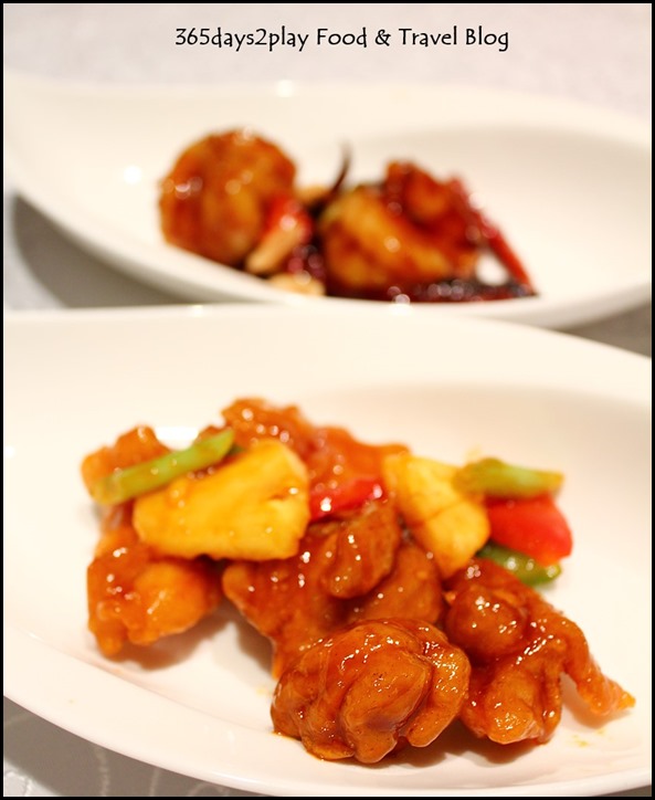 Yan Ting St Regis - Sweet and sour chicken with tri colour pepper and pineapple