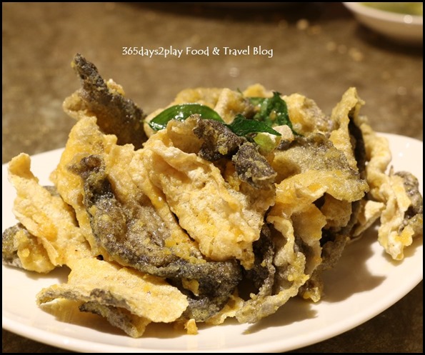 Tao Seafood Asia - Crispy Fish Skin with Salted Egg Sauce