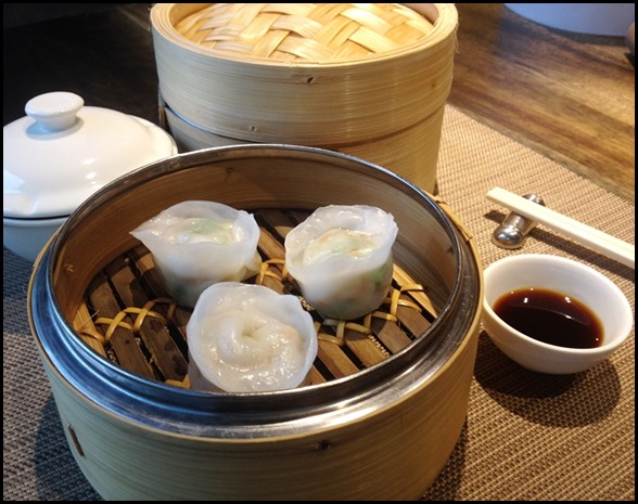 Steamed Scallop with Fungus and Vegetable Dumplings