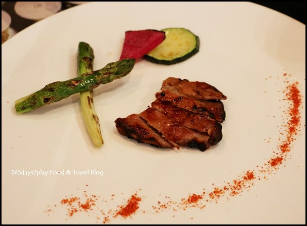 IKYU - Kanzuri Pork (Charcoal Grilled Pink Pork marinated in Red Chilli Nigata Style & Vegetables