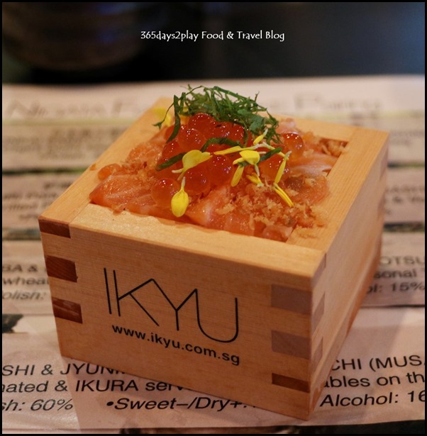 IKYU - Wappa-Meshi (King Salmon marinated & Ikura served with vegetables on Niigata Rice