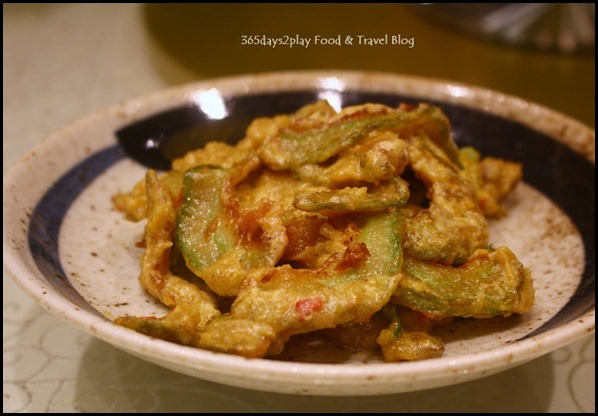 Fengshui Inn Resorts World Singapore - Crispy Fried Bitter Gourd with Salted Egg Yolk