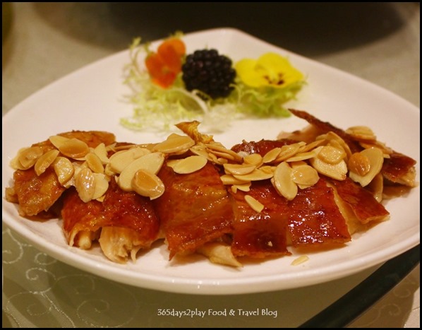 Fengshui Inn Resorts World Singapore - Crispy Roasted Chicken with Garlic Crisps