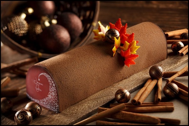 Mandarin Orchard Singapore - Chocolate Truffle and Chestnut Yule Log