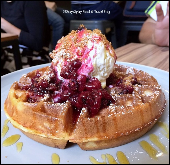 Mixed Berry Compote Buttermilk Waffles (2)