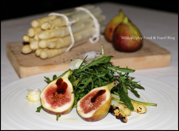 Marriott Pool Grill - Grilled white asaparagus salad, figs, arugula