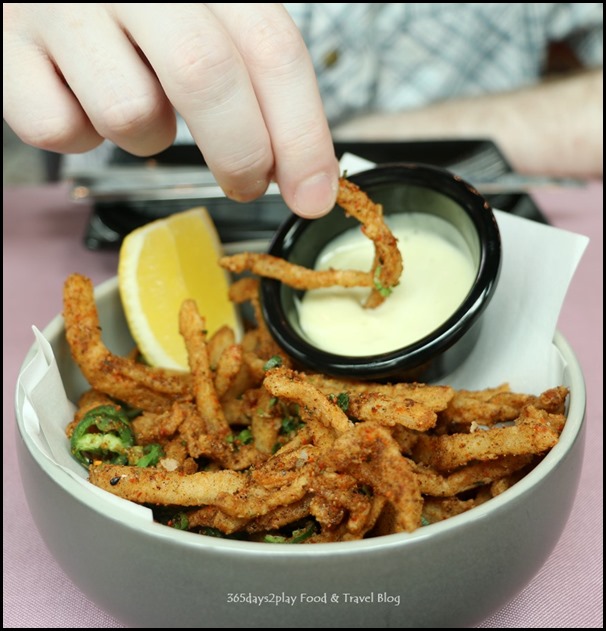 Salt Tapas Bar - Chilli salt and pepper squid, yuzu mayo - $14  