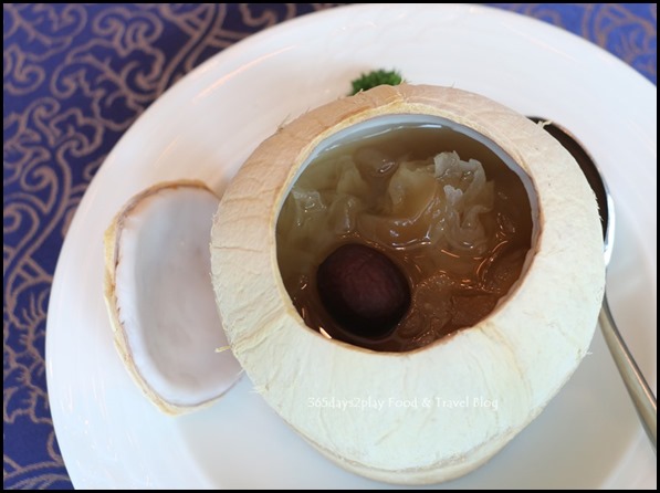 WOKËš15 Kitchen - Double Boiled Snow Fungus and Osmanthus served in Coconut  $12
