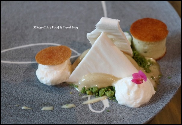 Margaret River Gourmet Escape - Breakfast in Singapore (Pandan Kaya ice cream, pistachio crumble, cake, coconut textures) $19