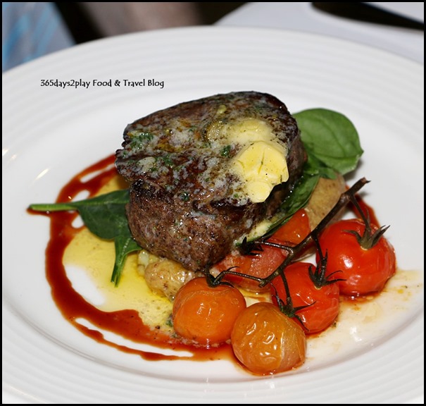 Lamont's - Angus eye fillet, salt roasted kipflers, scorched baby tomatoes & peppercorn butter $39.50 (2)