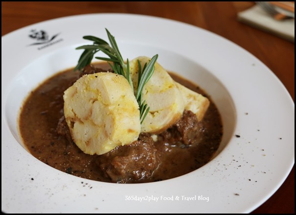 Kaiserhaus - Wildragout (Game Stew - of deer shoulder served with dumplings and red cabbage) $32