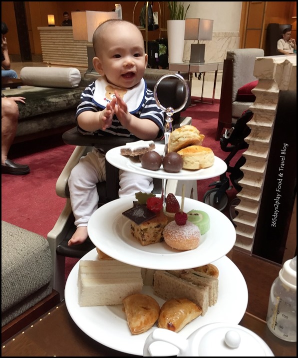 Baby loves having afternoon tea