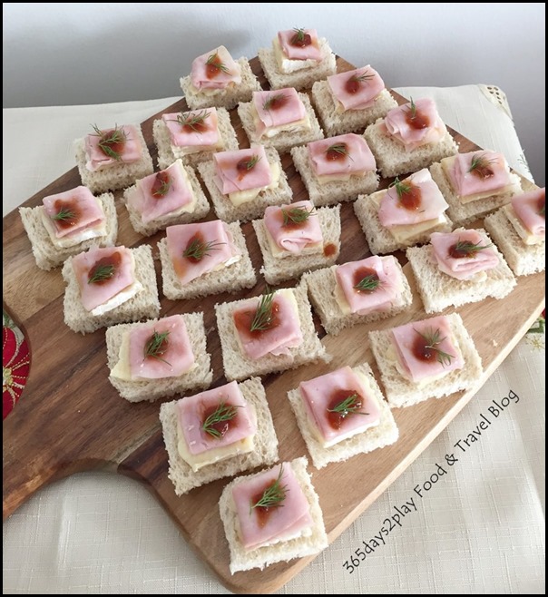 Ham and Brie canapes