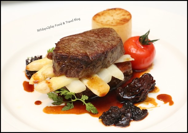 Marriott Pool Grill - Modern (Beef mille-feuille, butter poached white asparagus, morel sauce) $68 (2)