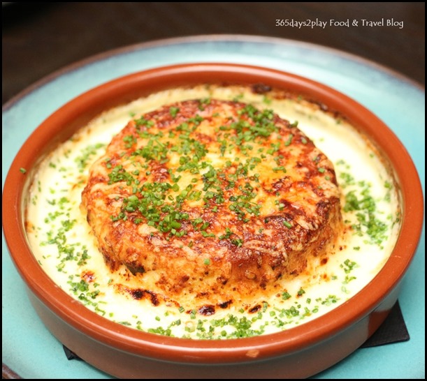 The Disgruntled Brasserie - Gruyere Cheese Souffle (Caramelised onions, chardonnay fondue) $16  