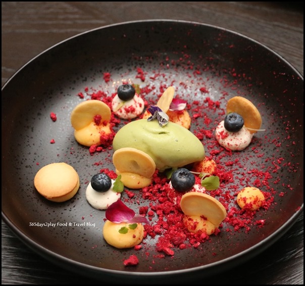 The Disgruntled Brasserie - Lemon Curd (Biscuit, wildberries, vanilla chantilly cream, shiso leaf ice cream) $16  