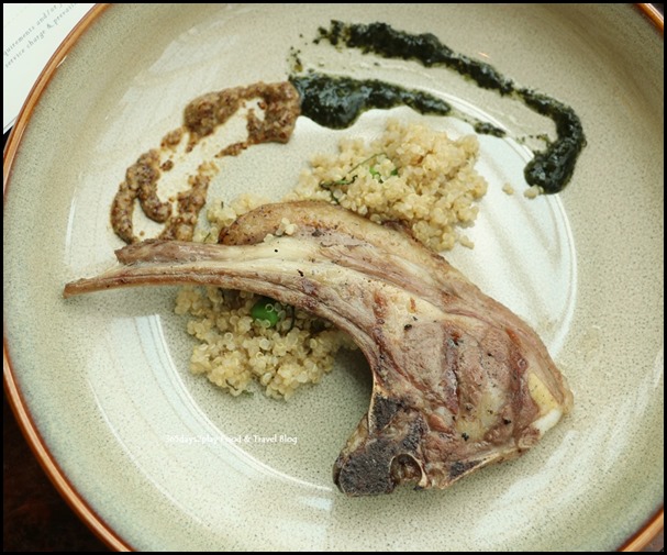 Grilled Lamb Chop with Mint Sauce and Fig Mustard